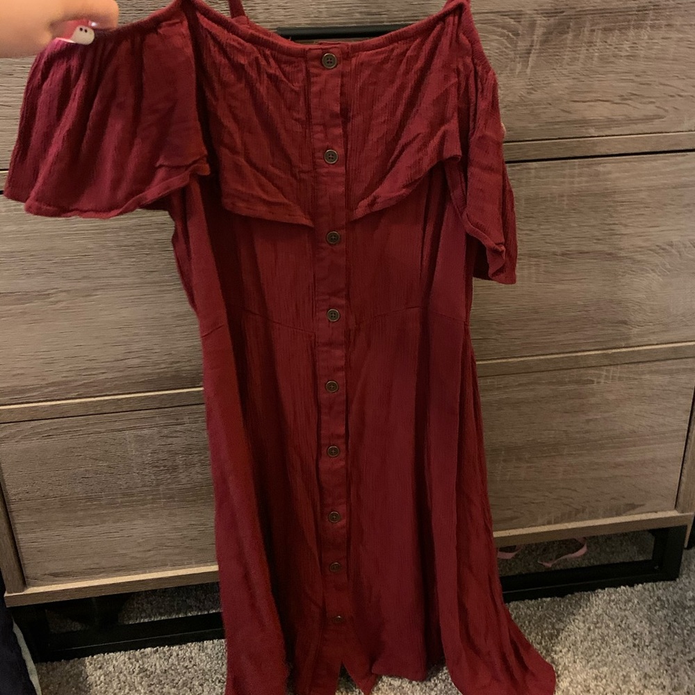 Mossimo Red cold shoulder dress